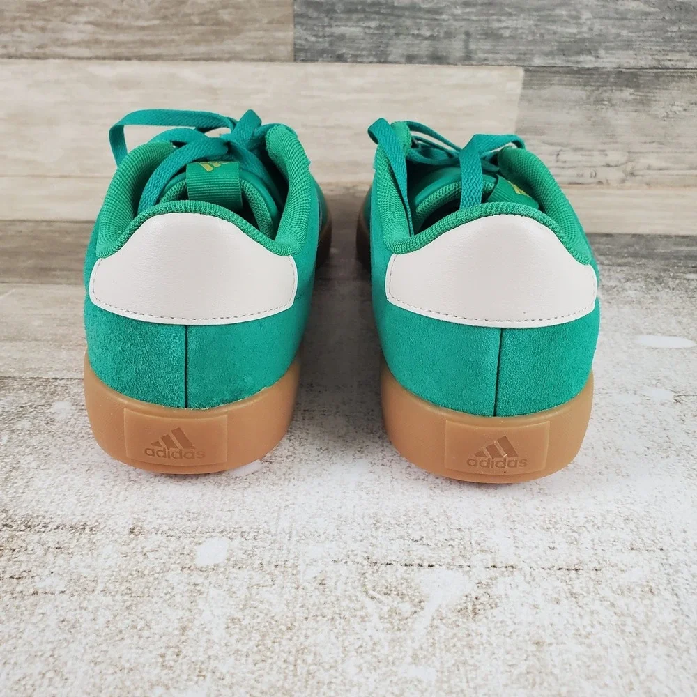 Adidas VL Court 3.0 Mens Shoes Sz 8 Court Green Cloud White Lace‎ Up Sneakers
